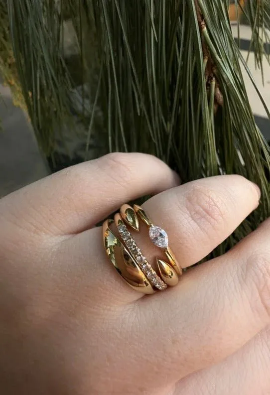 14k Gold Cuff Ring