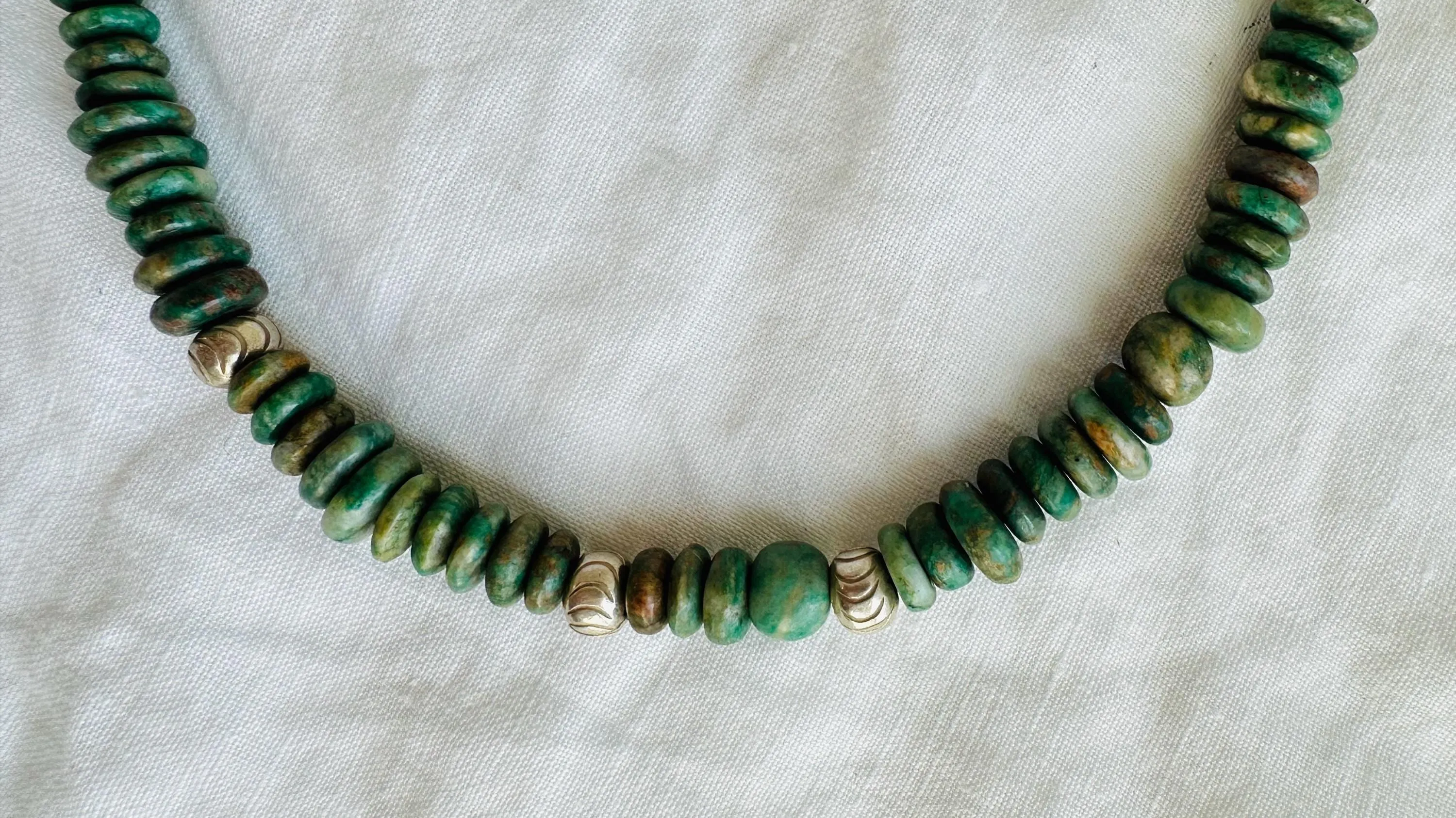 Guatemalita & Sterling Silver Necklace Bracelet Duo. Jadeite Jewelry. Mayan Jewelry. Guatemalan Jade. 4050