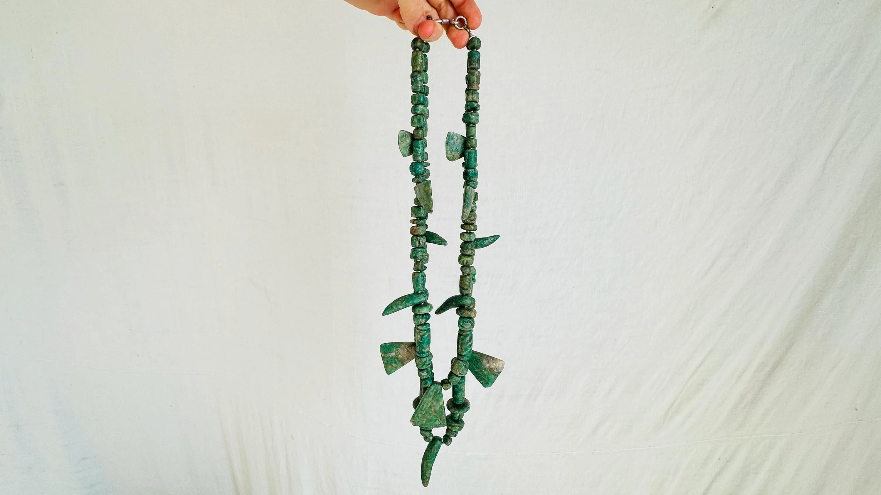 Guatemalita Necklace | Mayan Jade Reproduction Jewelry | Handmade Guatemalan Artisan Accessory.