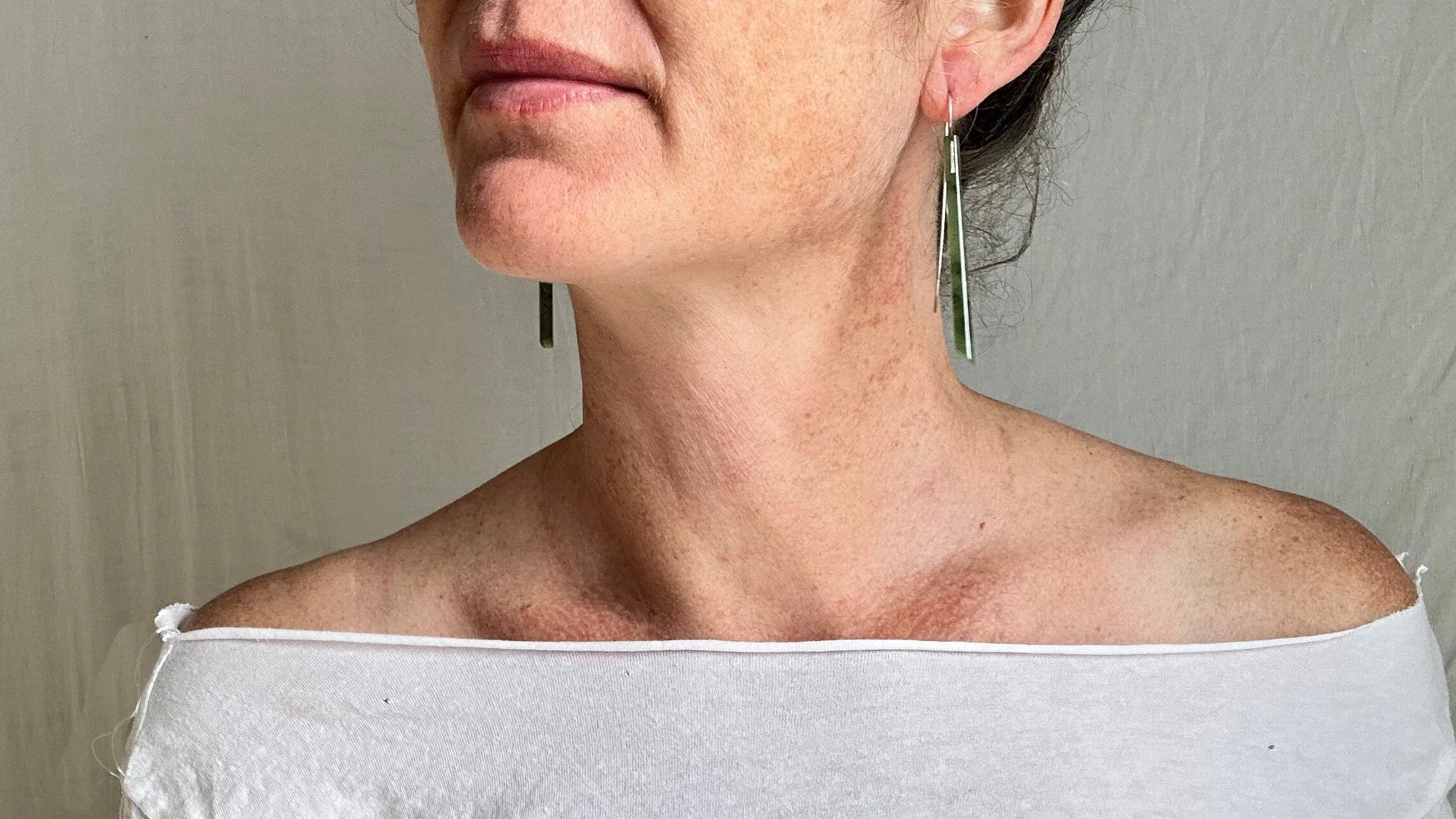 Jade & Sterling Silver Earrings. 1350