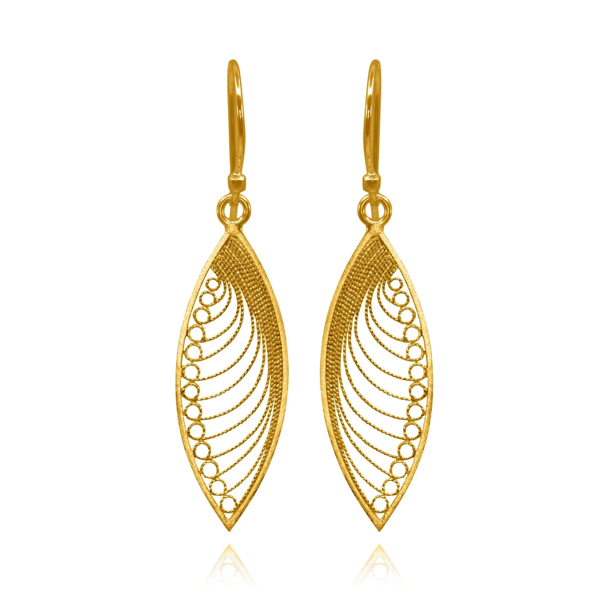 KHAYA GOLD MEDIUM EARRINGS FILIGREE