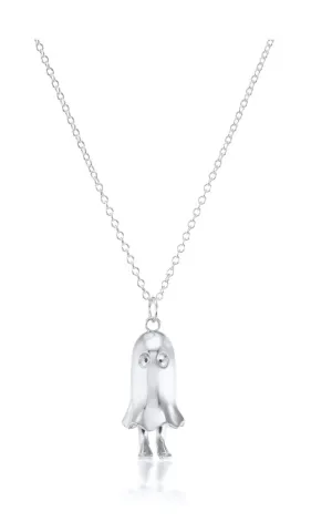 MAD FINE Silver Ex Ghost Pendant necklace