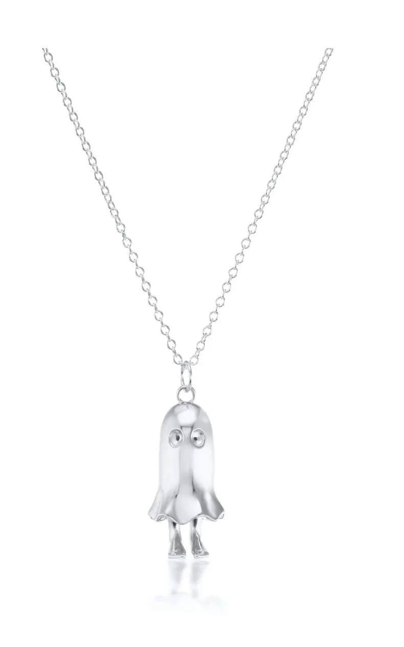 MAD FINE Silver Ex Ghost Pendant necklace