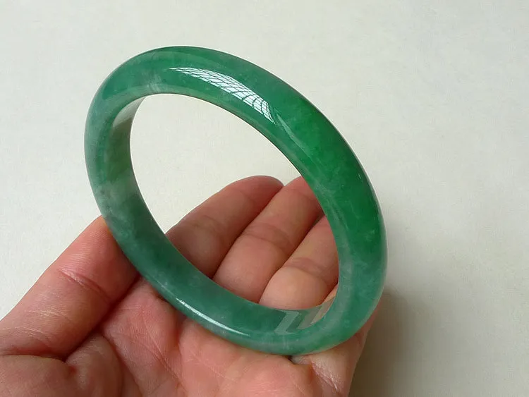 Natural Jade Bangle Jadeite Bangle Internal Diameter 57.5mm BER095