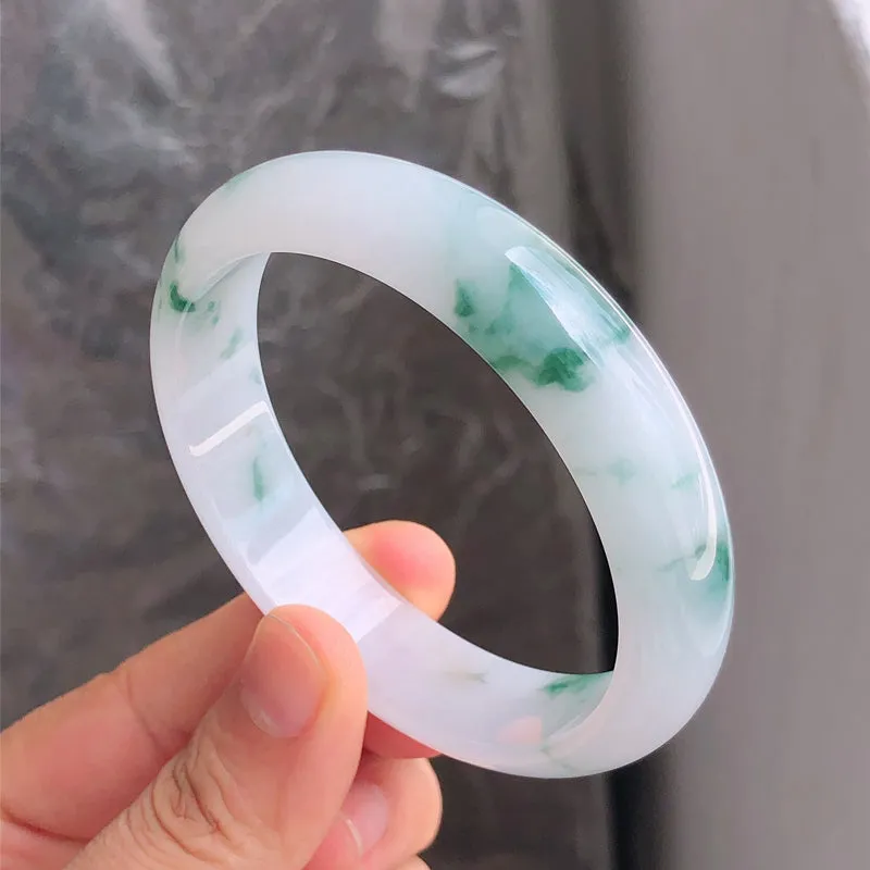 Natural Jade Bangle Jadeite Bangle Internal Diameter 58.6mm NBE079