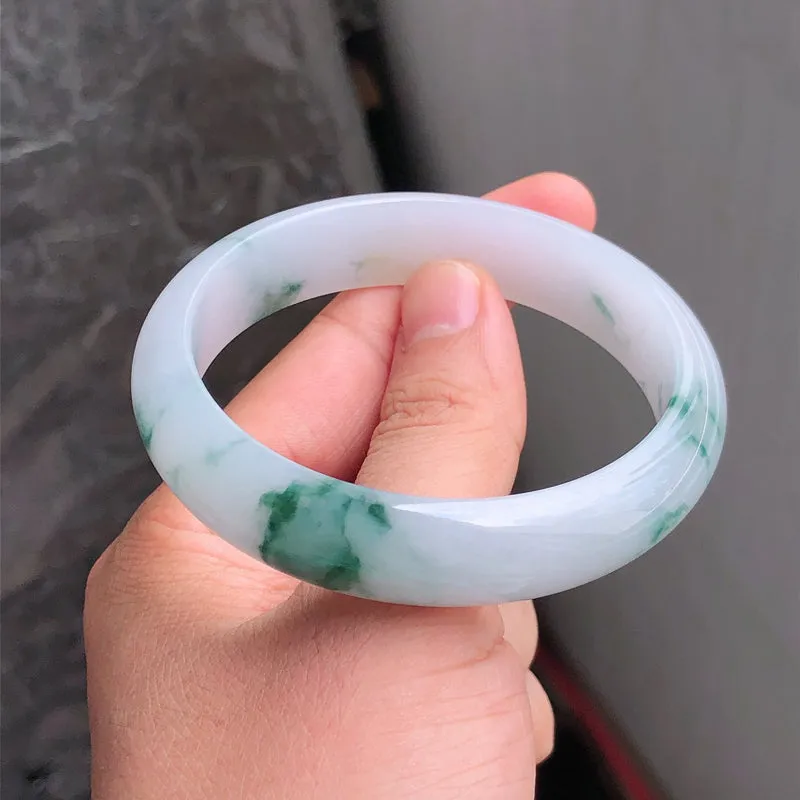 Natural Jade Bangle Jadeite Bangle Internal Diameter 58.6mm NBE079