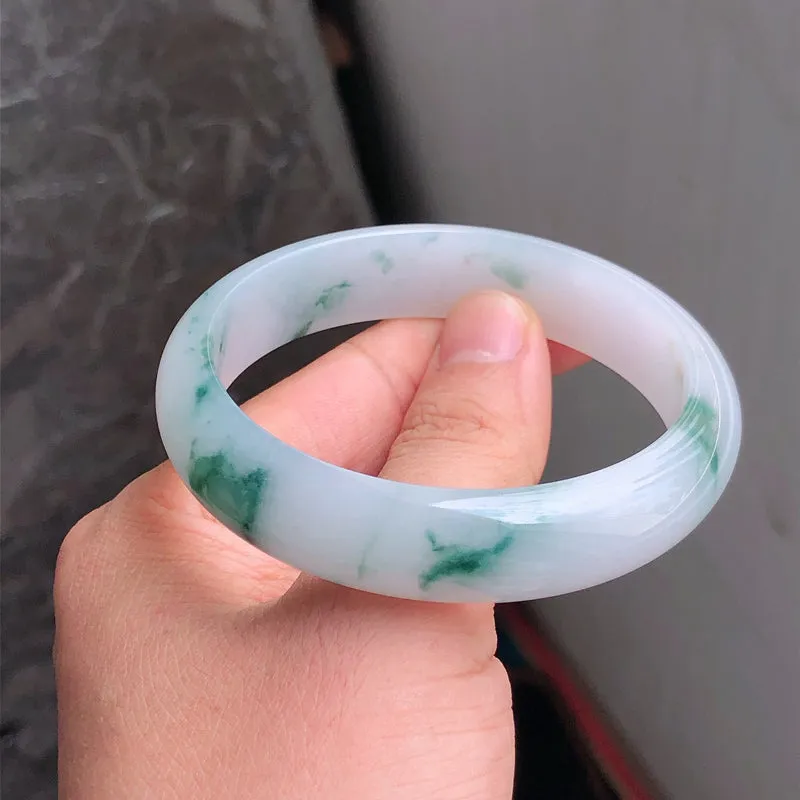 Natural Jade Bangle Jadeite Bangle Internal Diameter 58.6mm NBE079