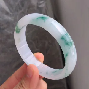 Natural Jade Bangle Jadeite Bangle Internal Diameter 58.6mm NBE079
