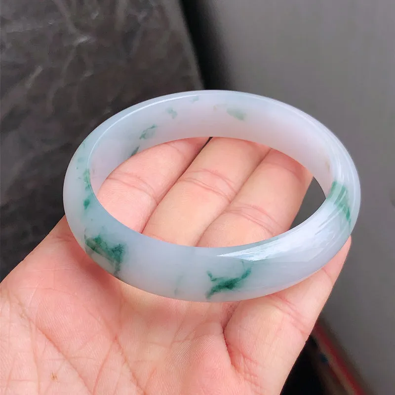 Natural Jade Bangle Jadeite Bangle Internal Diameter 58.6mm NBE079
