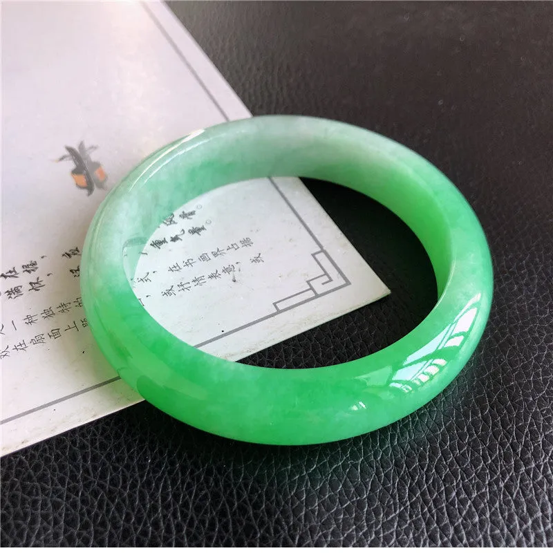 Natural Jade Bangle Jadeite Bangle Internal Diameter 59.5mm 00599