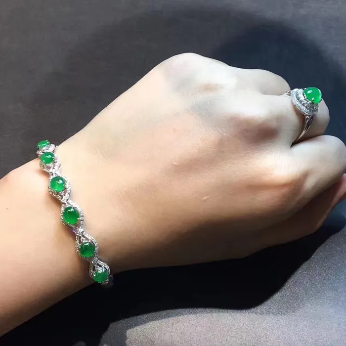 Natural Jade Bracelet Jadeite Bracelet NBT18