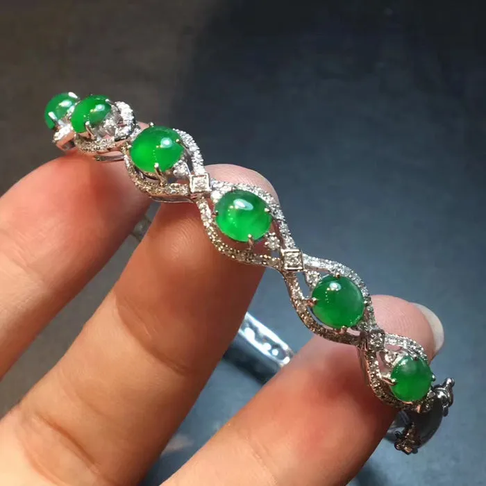 Natural Jade Bracelet Jadeite Bracelet NBT18