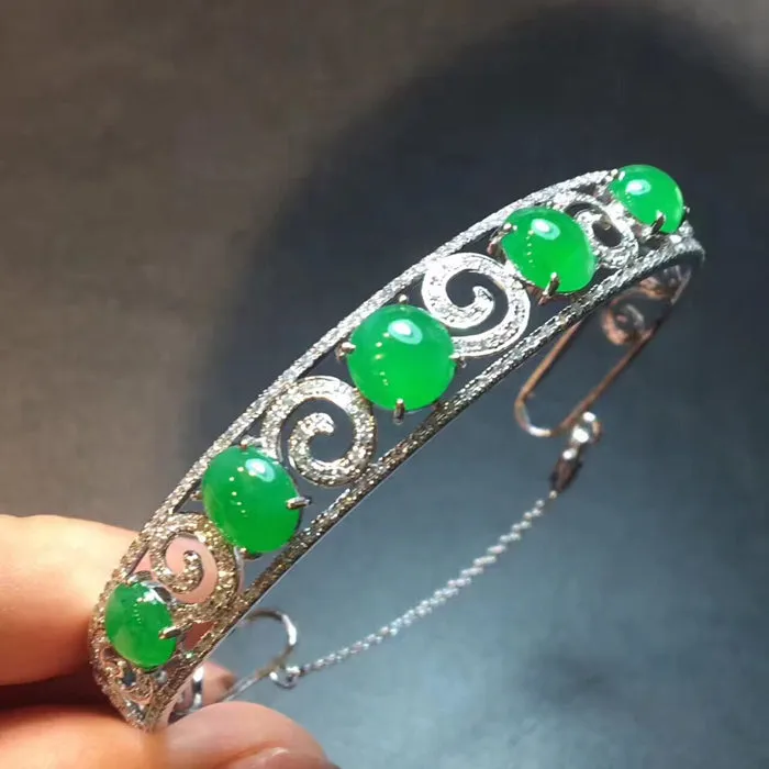 Natural Jade Bracelet Jadeite Bracelet NBT19