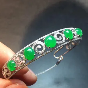 Natural Jade Bracelet Jadeite Bracelet NBT19