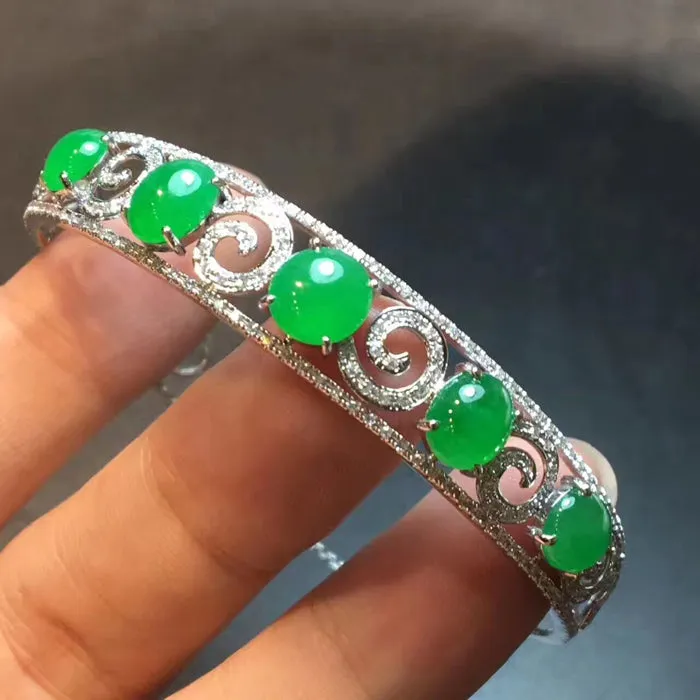 Natural Jade Bracelet Jadeite Bracelet NBT19