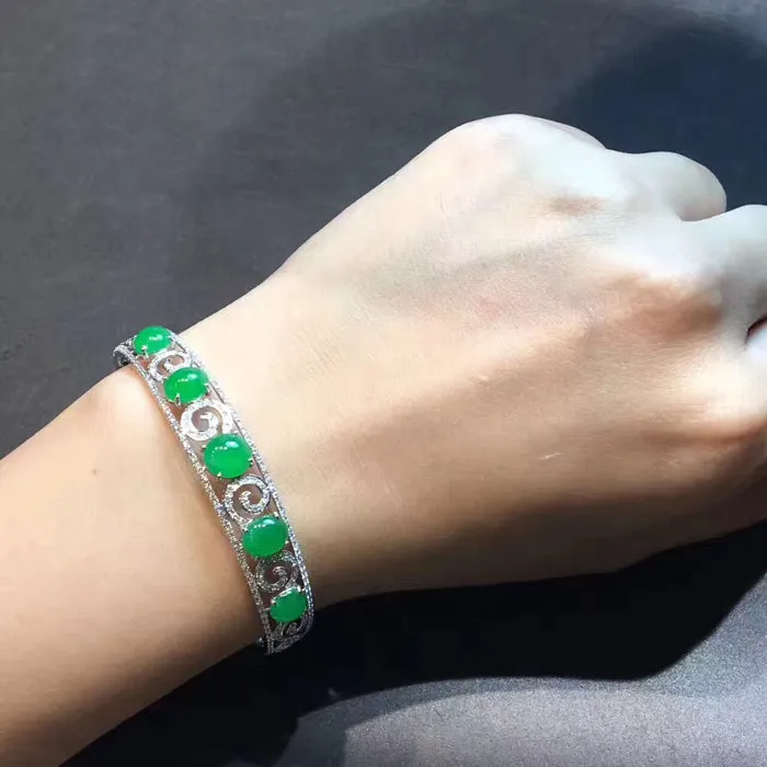 Natural Jade Bracelet Jadeite Bracelet NBT19