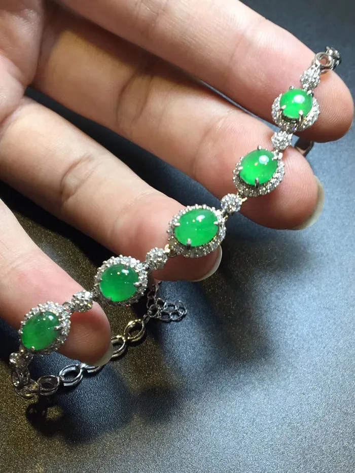 Natural Jade Bracelet Jadeite Bracelet NBT43