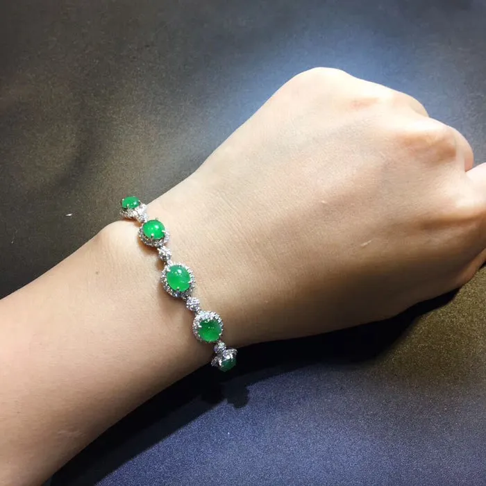 Natural Jade Bracelet Jadeite Bracelet NBT43