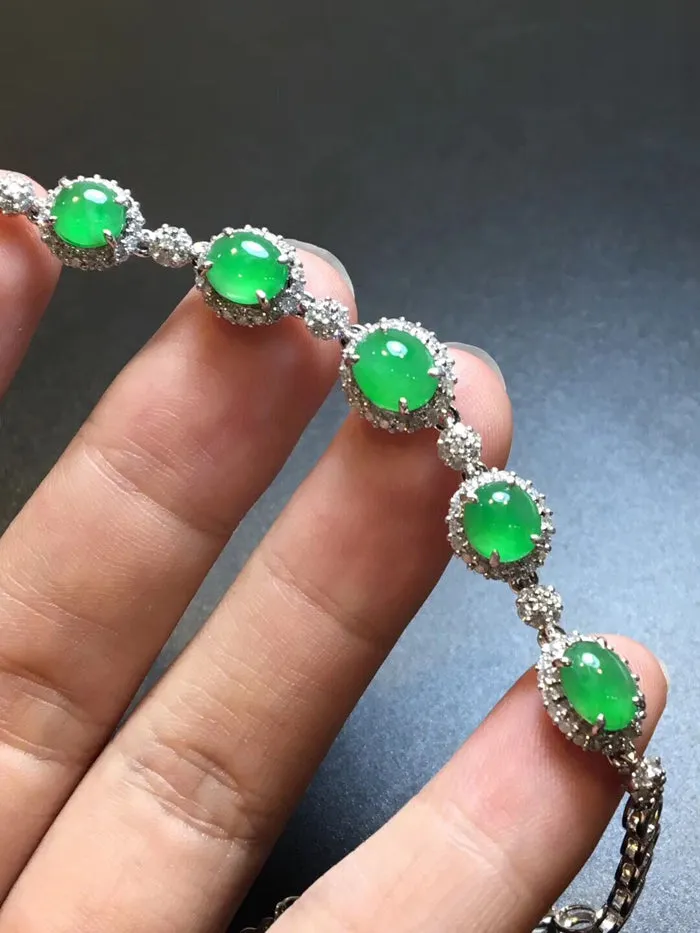 Natural Jade Bracelet Jadeite Bracelet NBT43