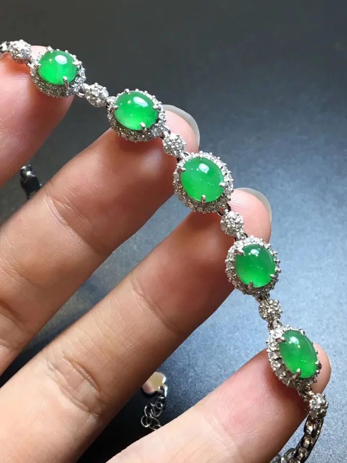 Natural Jade Bracelet Jadeite Bracelet NBT43
