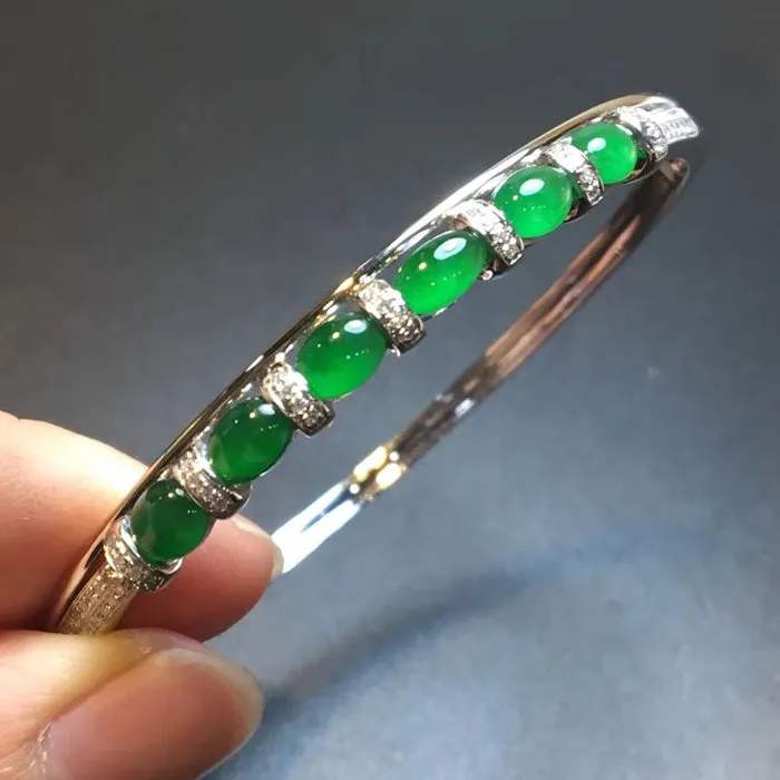 Natural Jade Bracelet Jadeite Bracelet NBT58