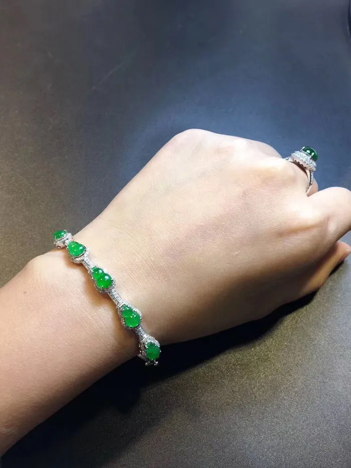 Natural Jade Bracelet Jadeite Bracelet NBT65