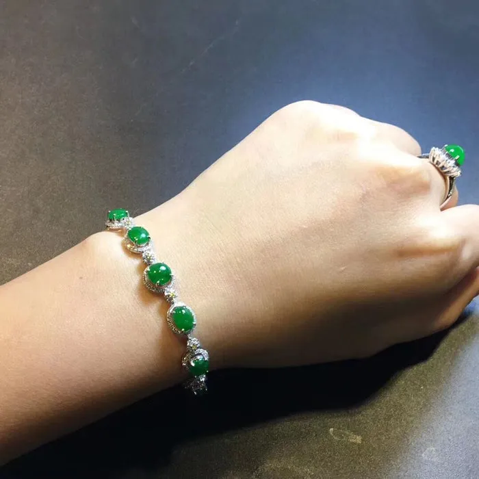 Natural Jade Bracelet Jadeite Bracelet NBT72