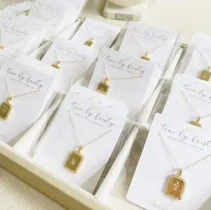Pav Initial Personalized Monogram Necklace Gold Filled-D
