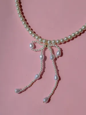 Pearly Ribbon Choker
