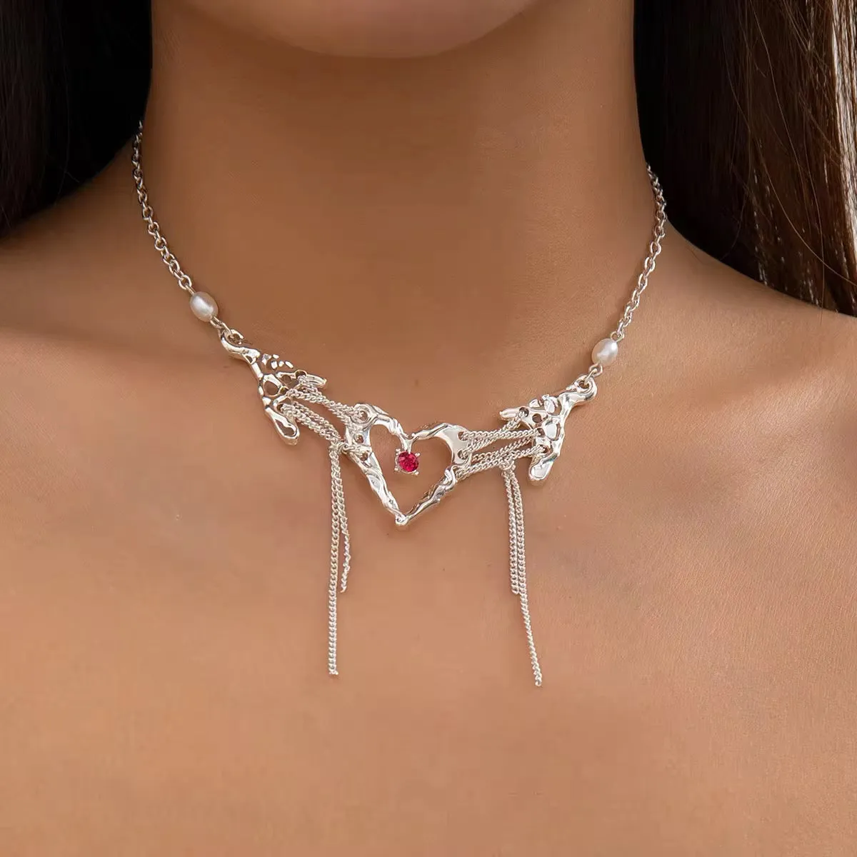 Raven's Heart Choker Cosplay Necklace