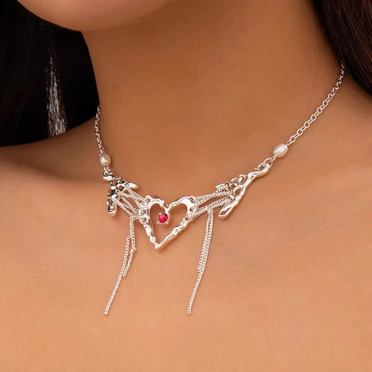Raven's Heart Choker Cosplay Necklace