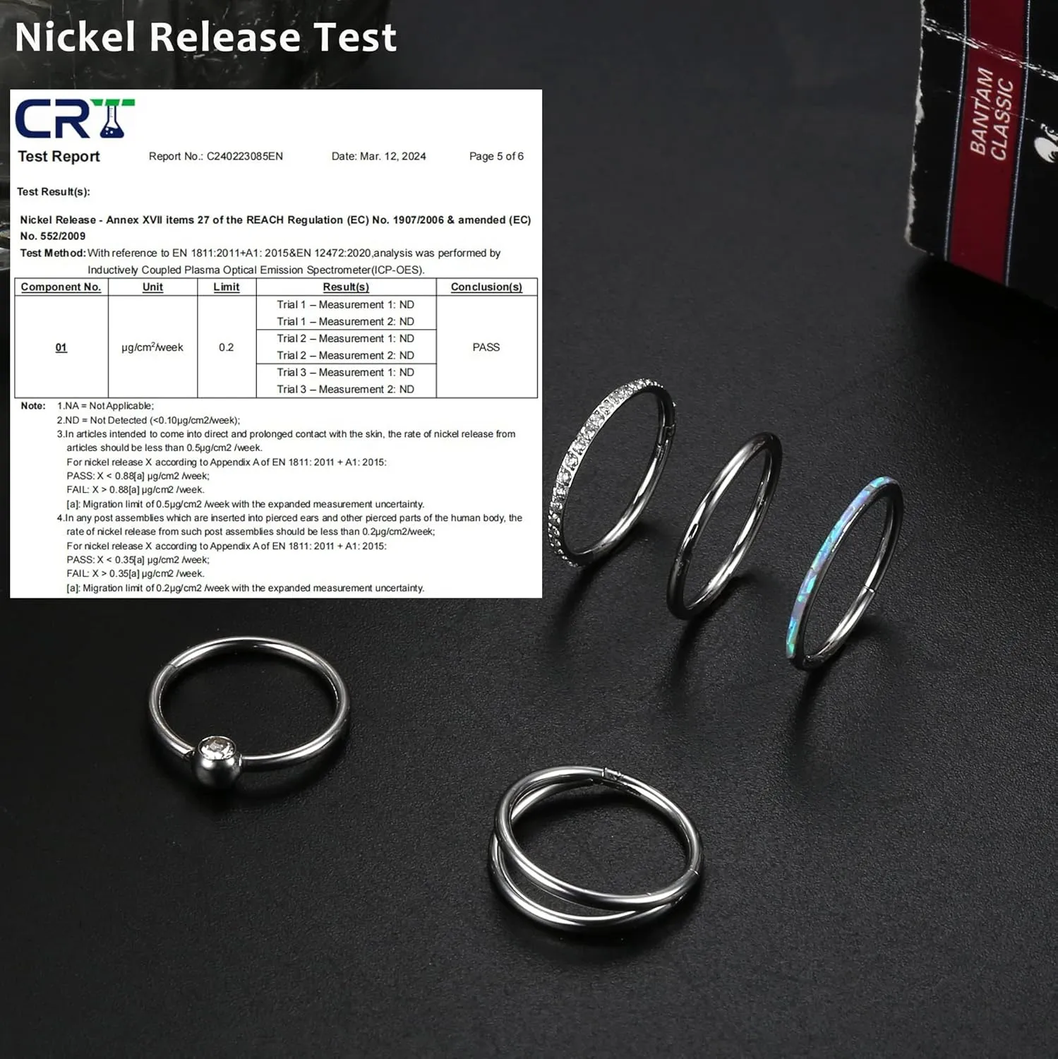 THUNARAZ 5Pcs 18G 16G Surgical Steel Nose Rings Hoop for Women CZ Opal Septum Hinged Clicker Segment Lip Rings Helix Cartilage Hoop Earring Rook Daith Seamless Body Piercing Rings for Women Men 8mm 10mm